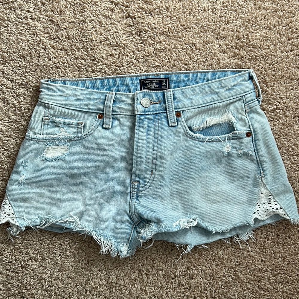 abercrombie jean shorts